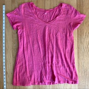 Eileen Fisher - Linen jersey top (pink, small)